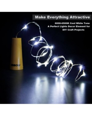Indoor String Lights 20 LED Wine Bottle Lights with Cork- 10 Pack 3.3ft/1m Craft Cork Copper Wire Starry Fairy Lights- Batter...