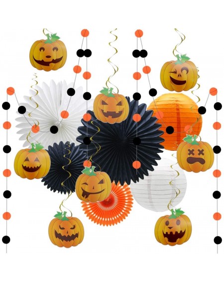 Banners & Garlands Halloween Party Decorations Supplies for Adult Kids Birthday Wedding Indoor Outdoor with Pumpkin Foil Swir...