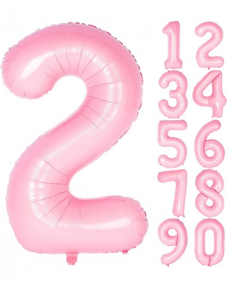 Balloons 40 Inch Pink Numbers 0-9 Birthday Party Decorations Helium Foil Mylar Number Balloon 2 - Pink 2 - CD18ZGEHL8S $17.43