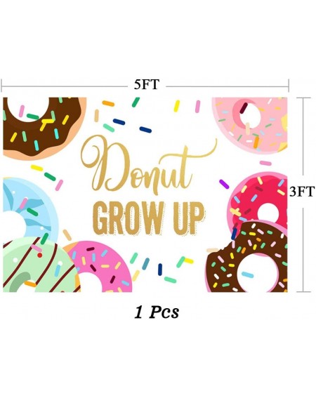 Balloons Donut Birthday Party Supplies Decorations- Backdrop And Balloons Kit For Kids Photo Background- Donut Grow Up Party ...
