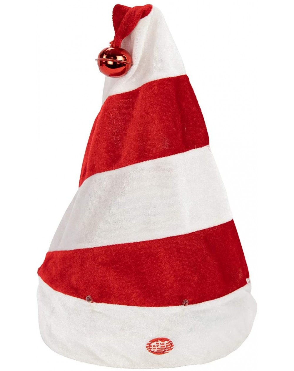 Hats Plushible Dancing Christmas Decorations - Animated Christmas Hat with Music - Holiday Decor (Stripes) - Stripes - CF18AR...