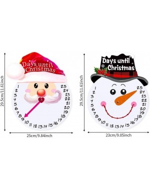 Advent Calendars Christmas Snowman Advent Calendar Snowman Calendar Red Plaid Decoration Santa Claus for Indoor/Outdoor Holid...