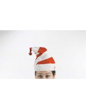 Hats Plushible Dancing Christmas Decorations - Animated Christmas Hat with Music - Holiday Decor (Stripes) - Stripes - CF18AR...