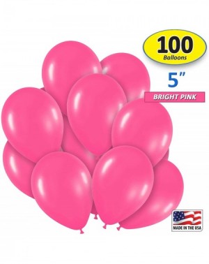 Balloons Pack of 100- Bright Pink Color 5" Decorator Latex Balloons- MADE IN USA! - Bright Pink - CK12IGC4LEB $7.89
