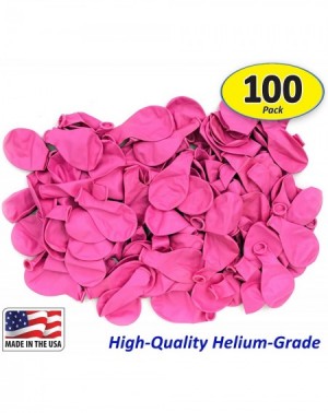 Balloons Pack of 100- Bright Pink Color 5" Decorator Latex Balloons- MADE IN USA! - Bright Pink - CK12IGC4LEB $7.89