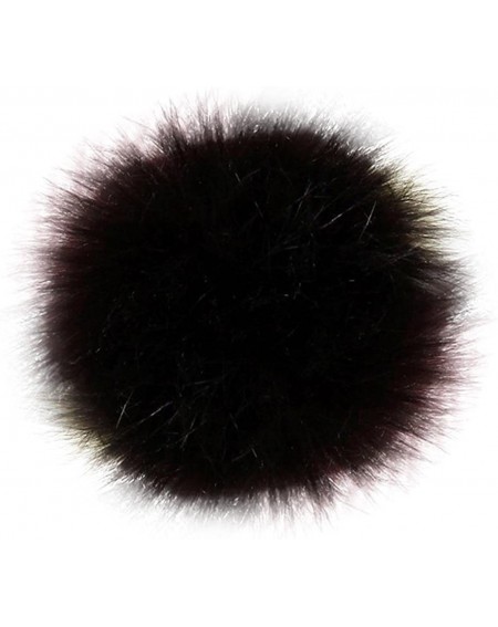 Creazy DIY Faux Fox Fur Fluffy Pompom Ball for Knitting Hat Hats - Coffee - CL188QADG0T