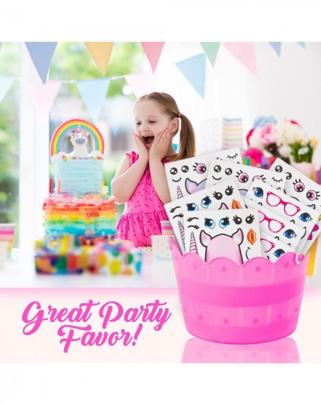 Party Favors 24 Make A Unicorn Stickers For Kids - Great Unicorn Theme Birthday Party Favors - Fun Craft Project For Children...
