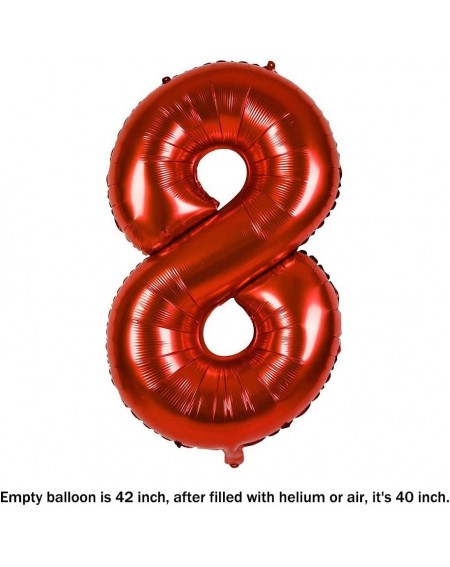Balloons 40 Inch Jumbo Red Number 8 Balloon Giant Balloons Prom Balloons Helium Foil Mylar Huge Number Balloons for Birthday ...