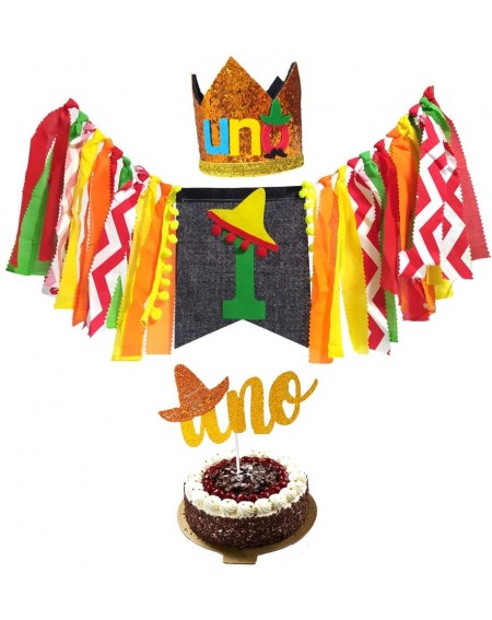 Banners Mexican Birthday Decorations Glittery Supplies - CN199R3EIUQ $12.24