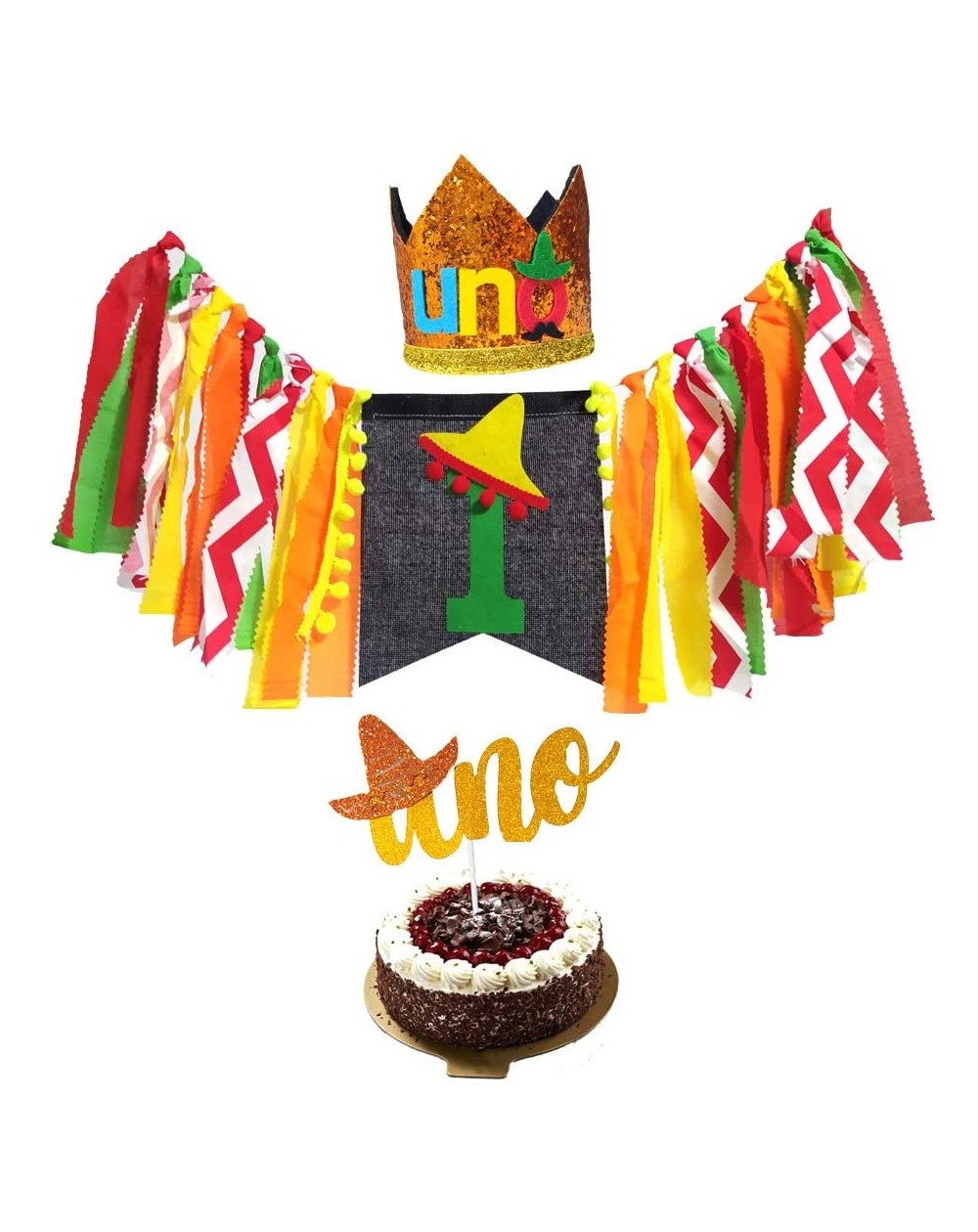 Banners Mexican Birthday Decorations Glittery Supplies - CN199R3EIUQ $12.24