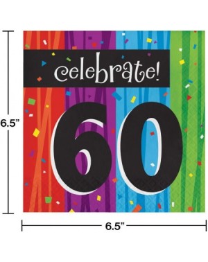 Tableware Milestone Celebrations 60th Birthday Napkins- 48 ct - CX18CET3WE6 $10.14