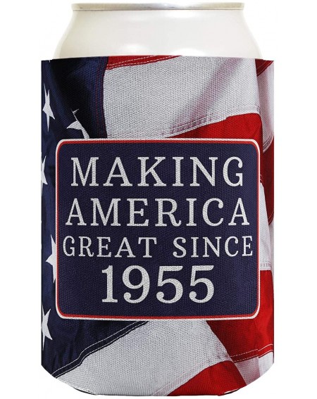 Favors 65th Birthday Party Favors Making America Great Since 1955 6-pack Can Coolies Drink Coolers US Flag - US Flag - C2195S...