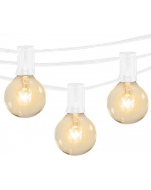 Outdoor String Lights 50Feet G40 Patio String Lights with 50 Clear Edison Bulbs and 2 Spare Bulbs for Indoor Or Outdoor Comme...