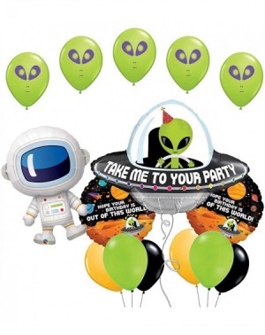 Balloons Space Alien and Adorable Astronaut Birthday Party Supplies Balloon Bouquet Decorations - C418R60CNZI $19.02