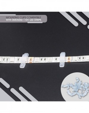 Rope Lights Pack 100 pcs Mounting Clips for 110V SMD5050 LED Strips- Ideal for Our tsmd-26 - 100 Pcs Clip - CS197KDUG09 $15.83