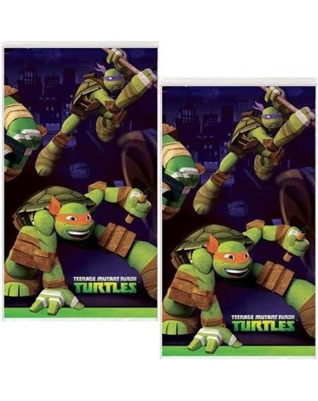Tablecovers Teenage Mutant Ninja Turtles Party Plastic Tablecovers - 2 Pieces - C511TWCXIHL $32.08