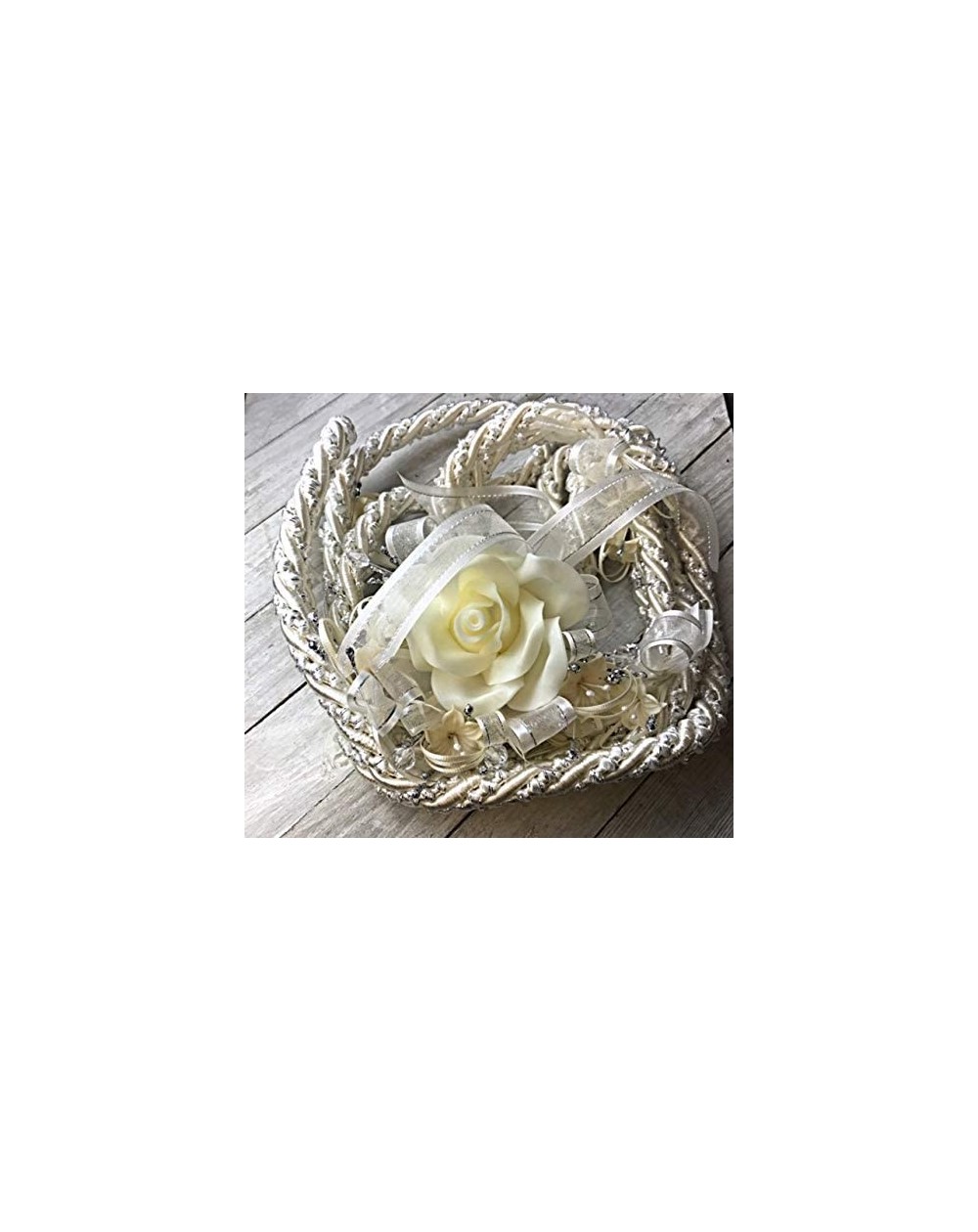 Favors Wedding Love Rope- with Flowers & Glitter Rhinestone. Traditional Wedding Lasso/Lazo de boda. (Ivory) - Ivory - C5196S...