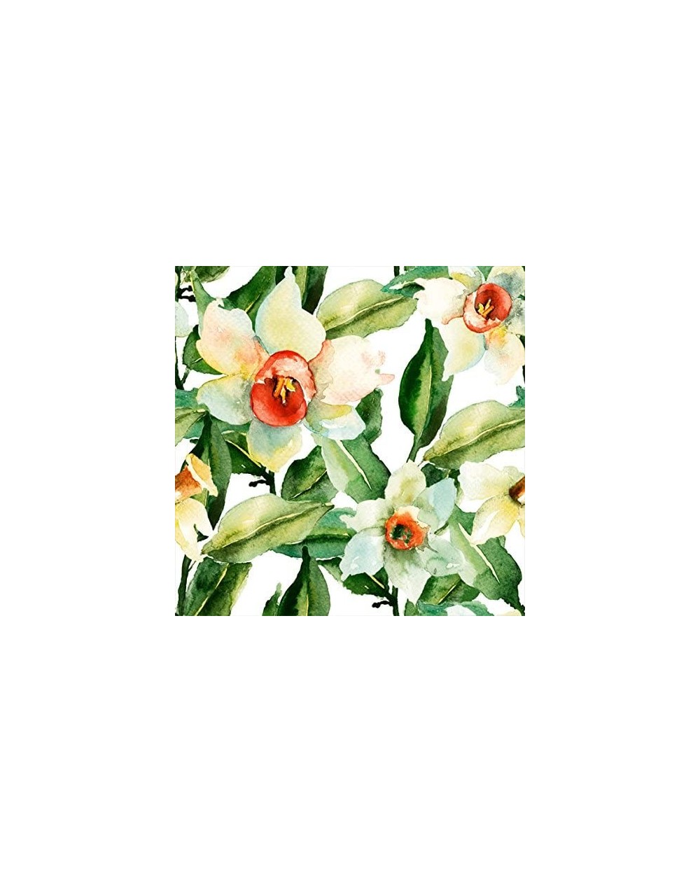 Tableware Decorative Floral Paper Lunch Napkins - Flower Shower- 20 Count- 6.5 inch - Flower Shower - CQ1864MG4DQ $10.13