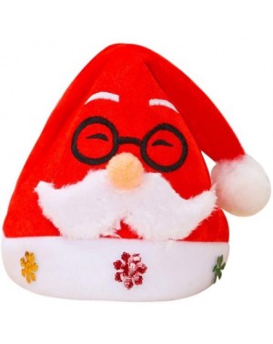 Hats Christmas Hat Adult Child Warm Santa Cap Ornaments Christmas Role Playing Holiday Xmas Party - Multicolor D - CO19I9H2S6...
