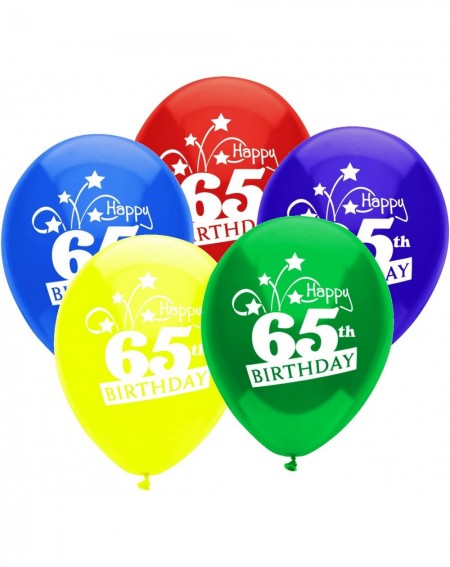 Balloons Shooting Stars 12-Inch Printed Latex Balloons- 8-Count- 65th Birthday - 65th Birthday - C517Z2DHTEZ $18.26