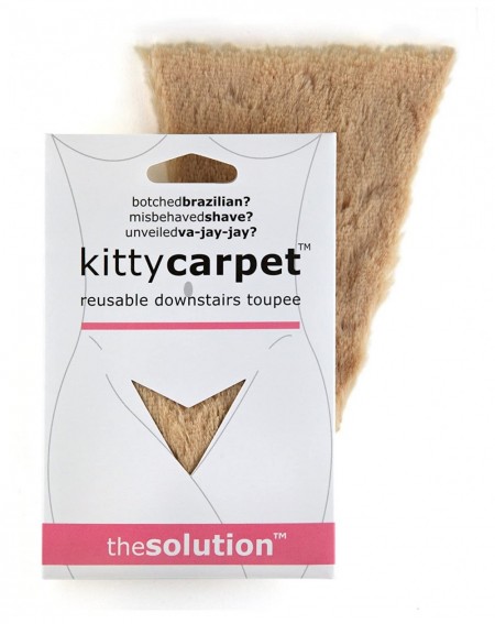 Adult Novelty Women's Kitty Carpet Reusable Downstairs Toupee- Beige- One Size - Beige - C21174KN9TZ $8.49