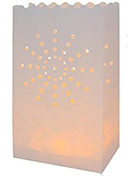 Luminarias Luminary Paper Lantern Candle Tea Light Bag with Flame Resistant Paper for Holiday Wedding Party Decorations (10 P...