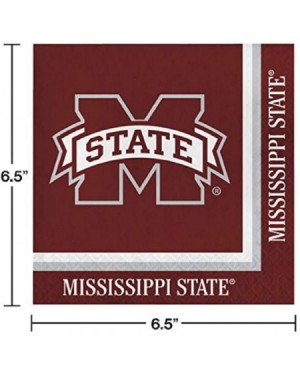 Party Tableware Mississippi State Bulldogs Lunch Napkins- 60 Count - CH18WSTECS7 $12.65