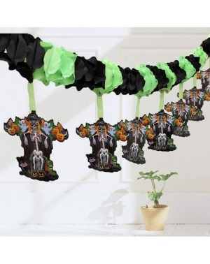 Banners & Garlands Halloween Paper Chain Garland Flags Decoration- Prop Pumpkin-Ghost-Witch-Skull Shape for Indoors Outdoors ...