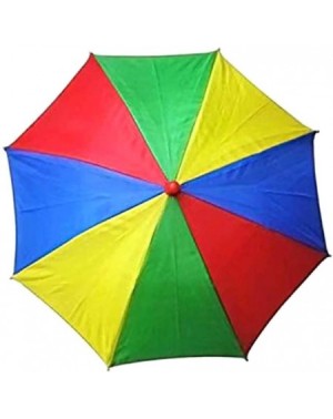 Hats Rainbow Umbrella Hat- Hands Free Head Rain Accessory- 13 Inches - CI18RHH97H4 $11.83