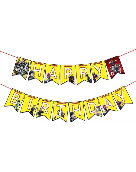 Banners My Hero Academia Happy Birthday Banner Perfect for TV Animation Lovers Party Decorations.My Hero Academia Themed Birt...