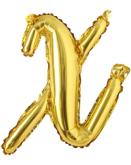 Balloons 18 inch Gold DIY a-z Handwriting Lowercase Letters Name Foil Balloon Letter Character Birthday Wedding Party Decorat...