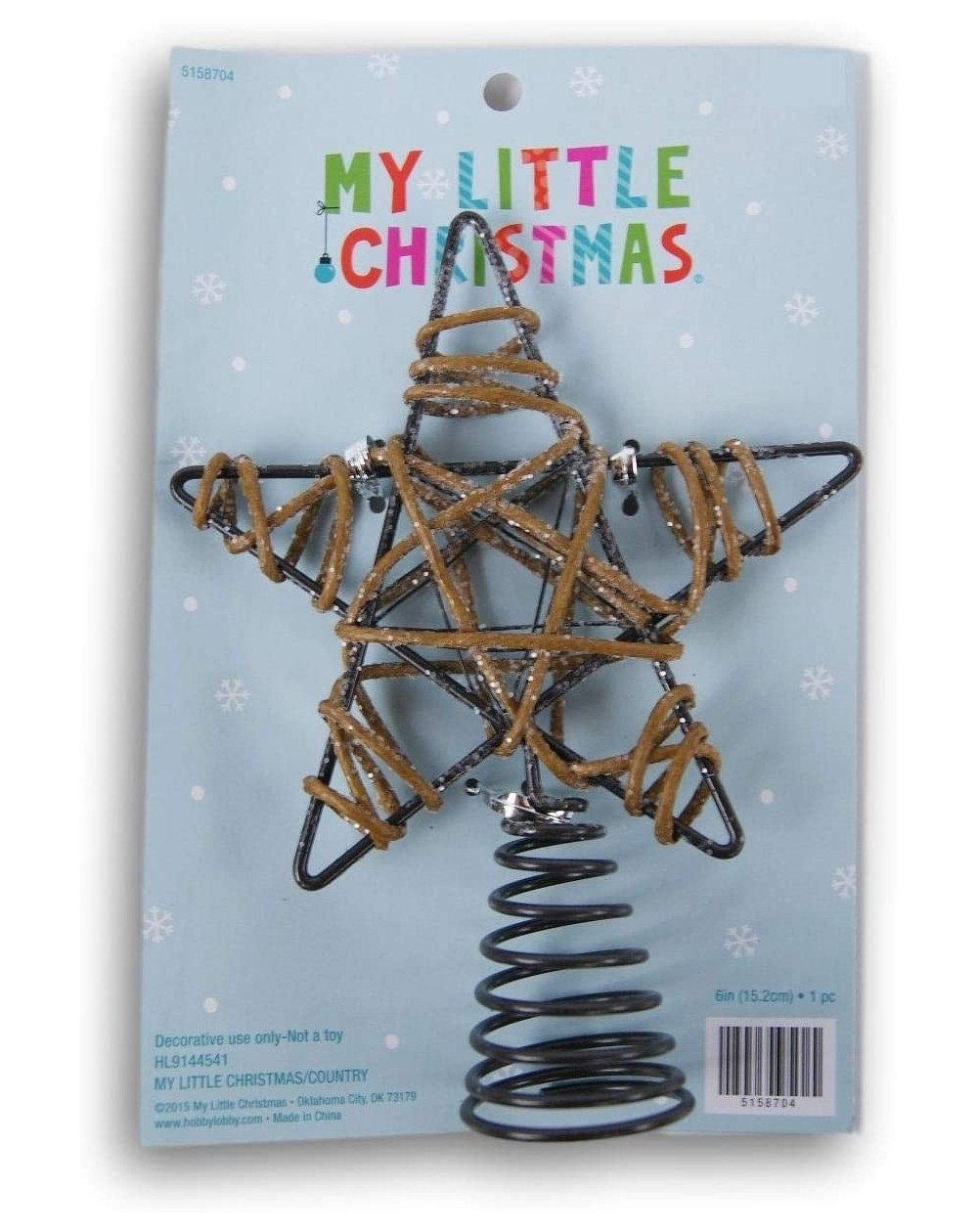 Tree Toppers Rustic Metal Miniature 5 Point Star Tree Topper - 6 Inches - CN18L3EKDXS $11.69
