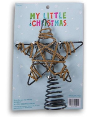 Tree Toppers Rustic Metal Miniature 5 Point Star Tree Topper - 6 Inches - CN18L3EKDXS $11.69