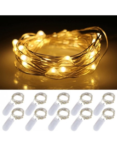 Indoor String Lights Battery Operated Fairy Lights 10 Sets of 2M /20 LED-Amazingly Bright - Ultra-Thin Flexible Easy to Wrap ...