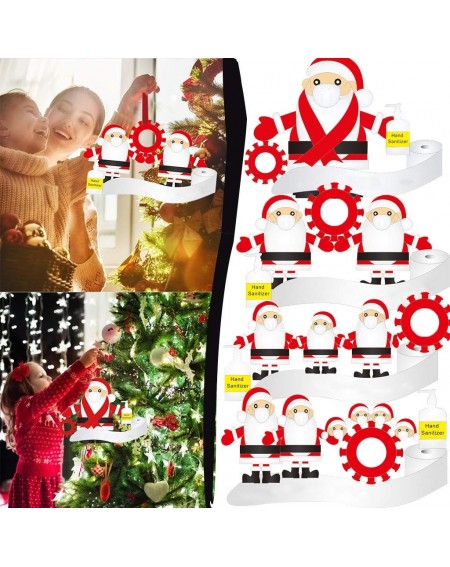 Ornaments 2020 Personalized Christmas Ornaments Family Christmas Decorating Set DIY Creative Xmas Gift with Facemask Hand San...