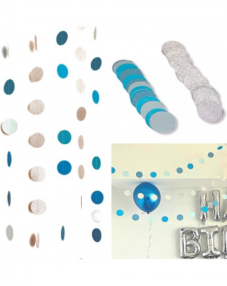 Party Favors Silver Blue Birthday Party Decorations Set Include Happy Birthday Balloons Banner- Silver Blue and Confetti Ball...