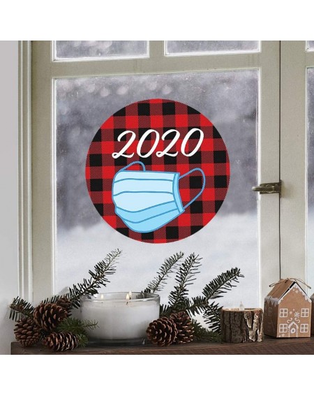 Ornaments Christmas Ornaments- Christmas Round Sticker Quarantine Christmas Party Decoration-2020 Quarantine Survivor Christm...