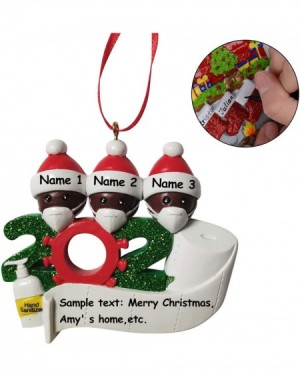 Ornaments Personalized Name Christmas 2020 Ornament kit with Face Cover Mask- Quarantine Survivor Family Hanging Ornament Cre...