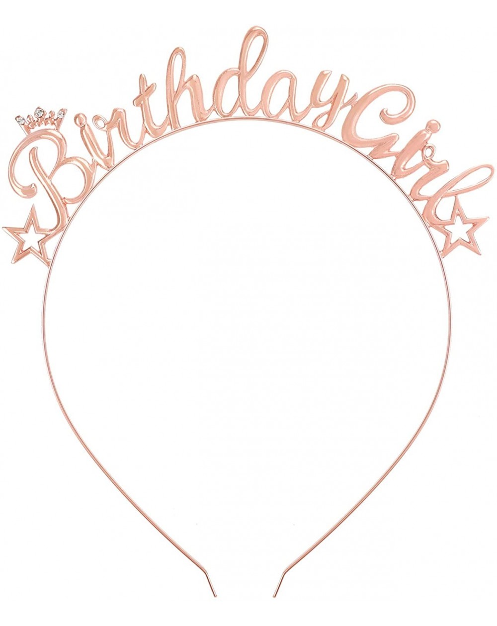 Party Favors Rose Gold Birthday Girl Headband- Birthday Girl Tiara- Birthday Headband Headpiece Rhinestone for Girls Women Bi...