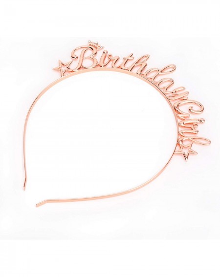 Party Favors Rose Gold Birthday Girl Headband- Birthday Girl Tiara- Birthday Headband Headpiece Rhinestone for Girls Women Bi...