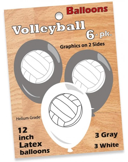 Balloons Volleyball Balloons- Party Decorations (12" Printed Latex Balloons- 6 Pack) Volleyball Side Out Party Collection - B...