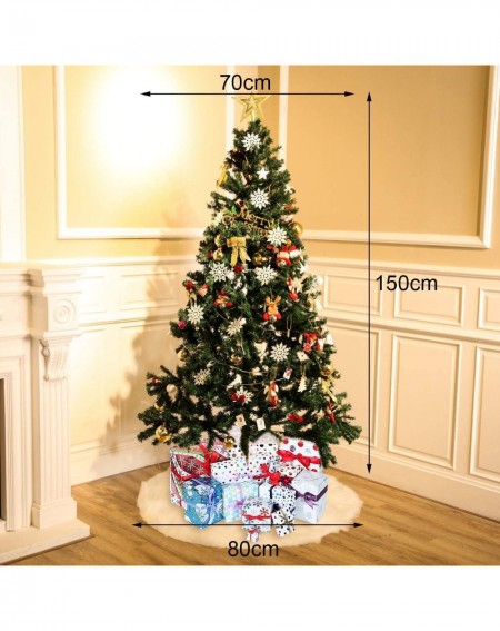 Tree Skirts White Faux Fur Christmas Tree Skirt Snow Tree Skirts for Christmas Holiday Decorations (80 cm) - C218KQY09M9 $21.06