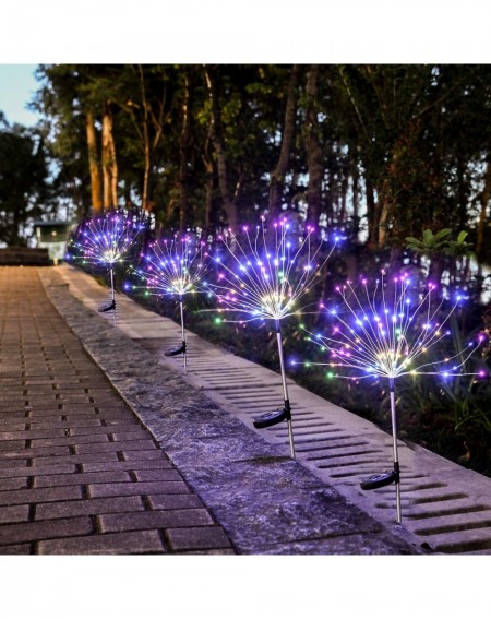 Outdoor String Lights Solar Lights Outdoor Decorative Firework Lights Colorful LED Solar String Lights with 2 Lighting Modes ...