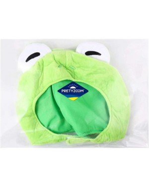 Hats Cute Frog Cap Green Plush Frog Shaped Hat Headgear Novelty Party Dress up Cosplay Costume- 28x25x1.5cm - CE18QSKGL2A $14.60