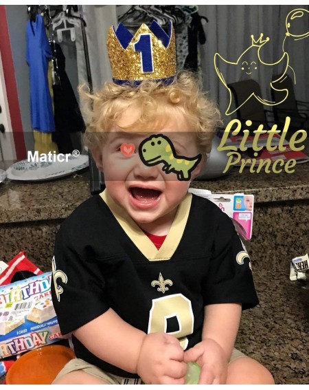 Hats Glitter Baby Boy First Birthday Crown Number 1 Headband Little Prince Princess Cake Smash Photo Prop (Tiny Silver Mint 1...