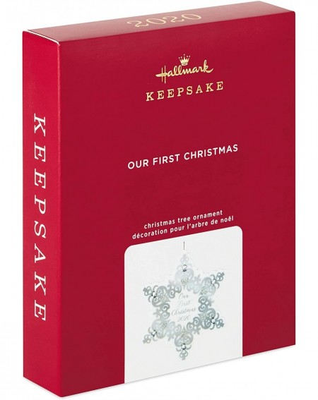 Ornaments Ornament 2020 Year-Dated- Our First Christmas Snowflake- Porcelain - Porcelain Snowflake - C8195ASL425 $17.33