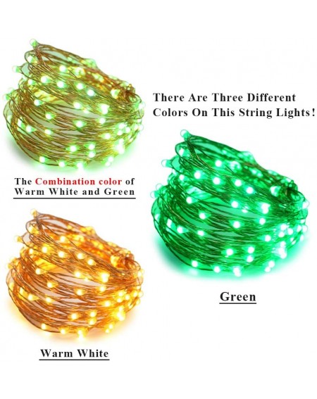 Outdoor String Lights Dual Color LED String Lights- 33FT 100 LED Plug in Dimmable Copper Wire Decorative Fairy Lights with UL...