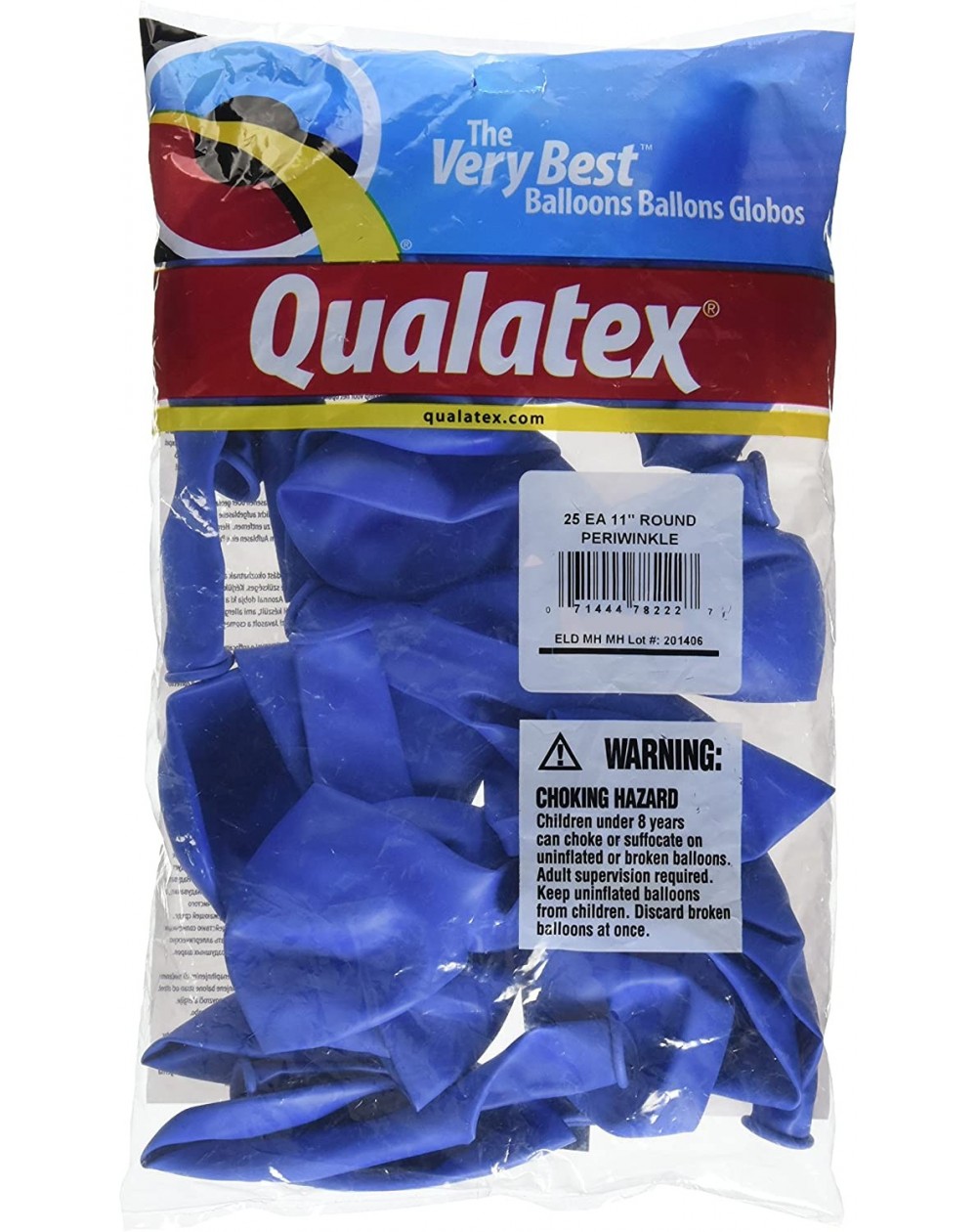 Balloons 25 Count Latex Balloon- 11"- Periwinkle Blue - Periwinkle Blue - C211YI5V6B7 $9.62