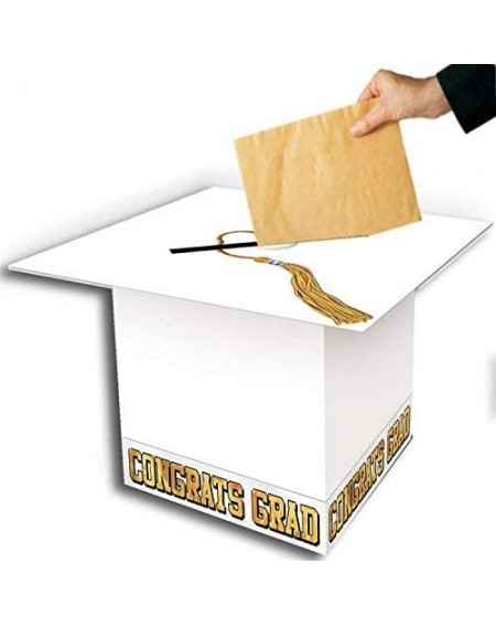Favors Grad Cap Card Box (white) Party Accessory (1 count) (1/Pkg) - White - CS115RHU7QZ $10.10