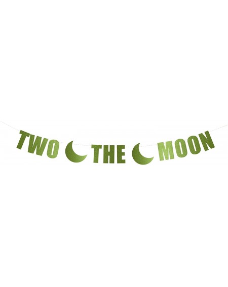 Banners & Garlands Two The Moon Banner - 2nd Birthday Celebration Decorations - 2 The Moon Party Banner Decor - Second Birthd...